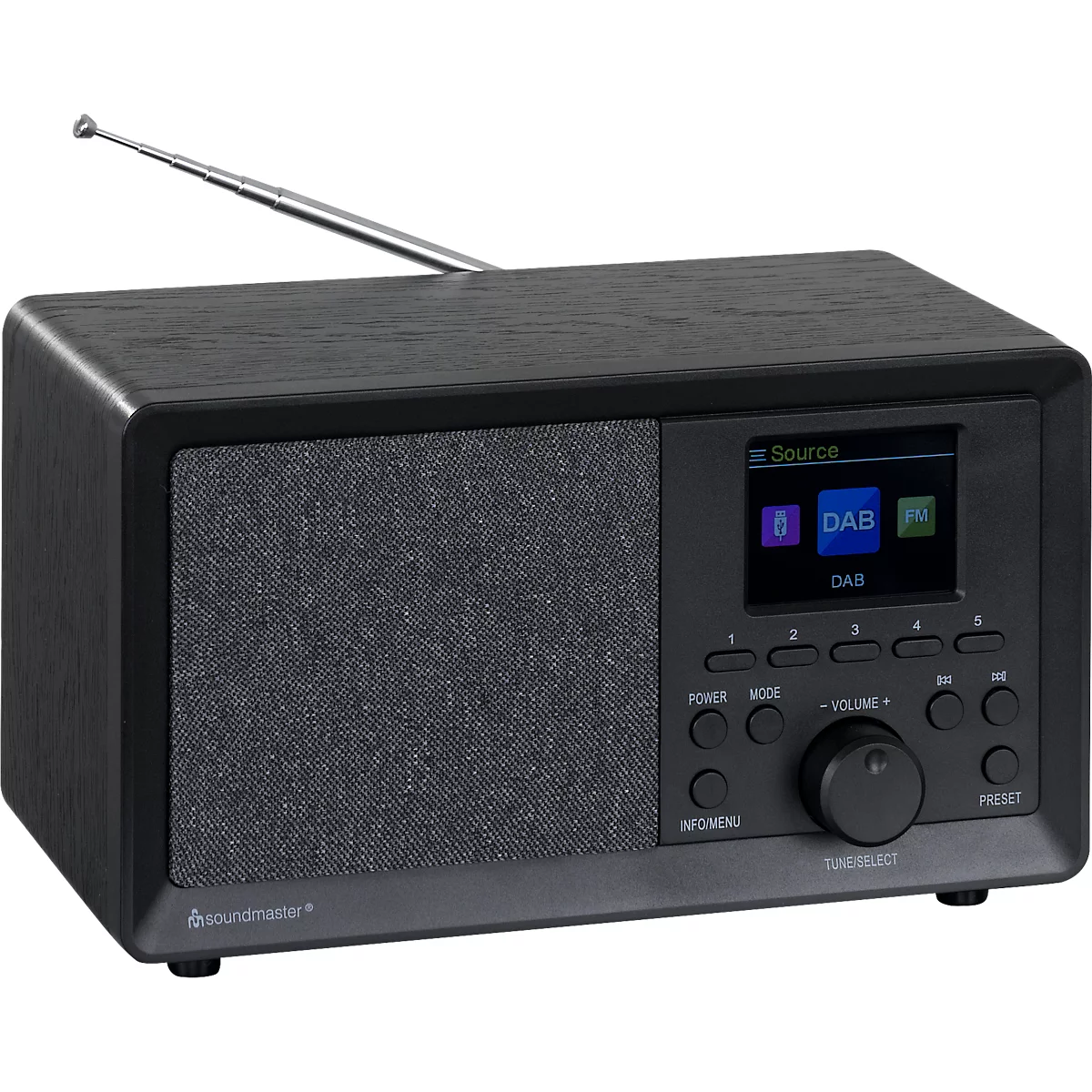 Soundmaster DAB+/UKW-PLL Radio DAB350SW, schwarz