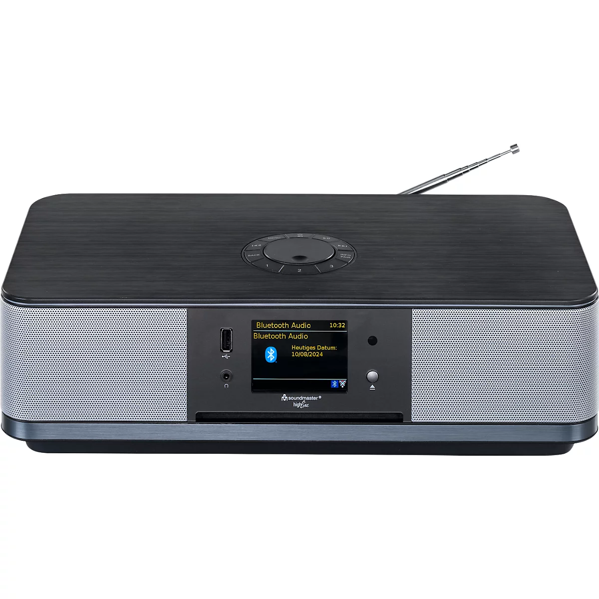 Soundmaster ICD2023SW Internet- Stereo Musikcenter mit WLAN-Internet/DAB+/UKW-Radio, CD/MP3, USB, Bluetooth®, LED Ambientebeleuchtung, APP-Steuerung