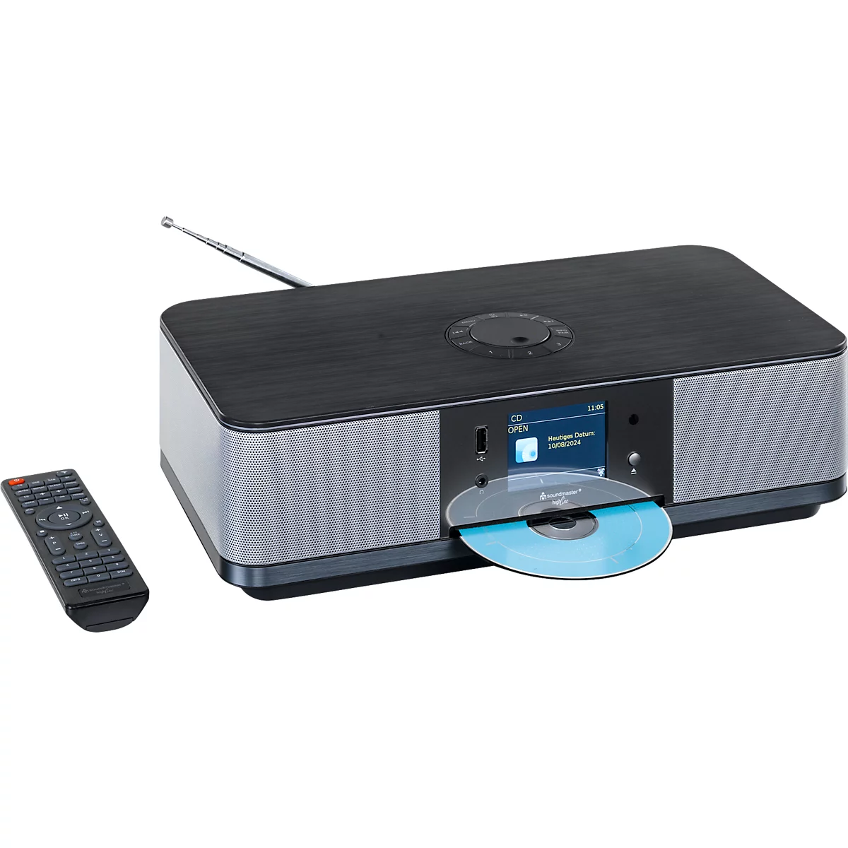 Soundmaster ICD2023SW Internet- Stereo Musikcenter mit WLAN-Internet/DAB+/UKW-Radio, CD/MP3, USB, Bluetooth®, LED Ambientebeleuchtung, APP-Steuerung
