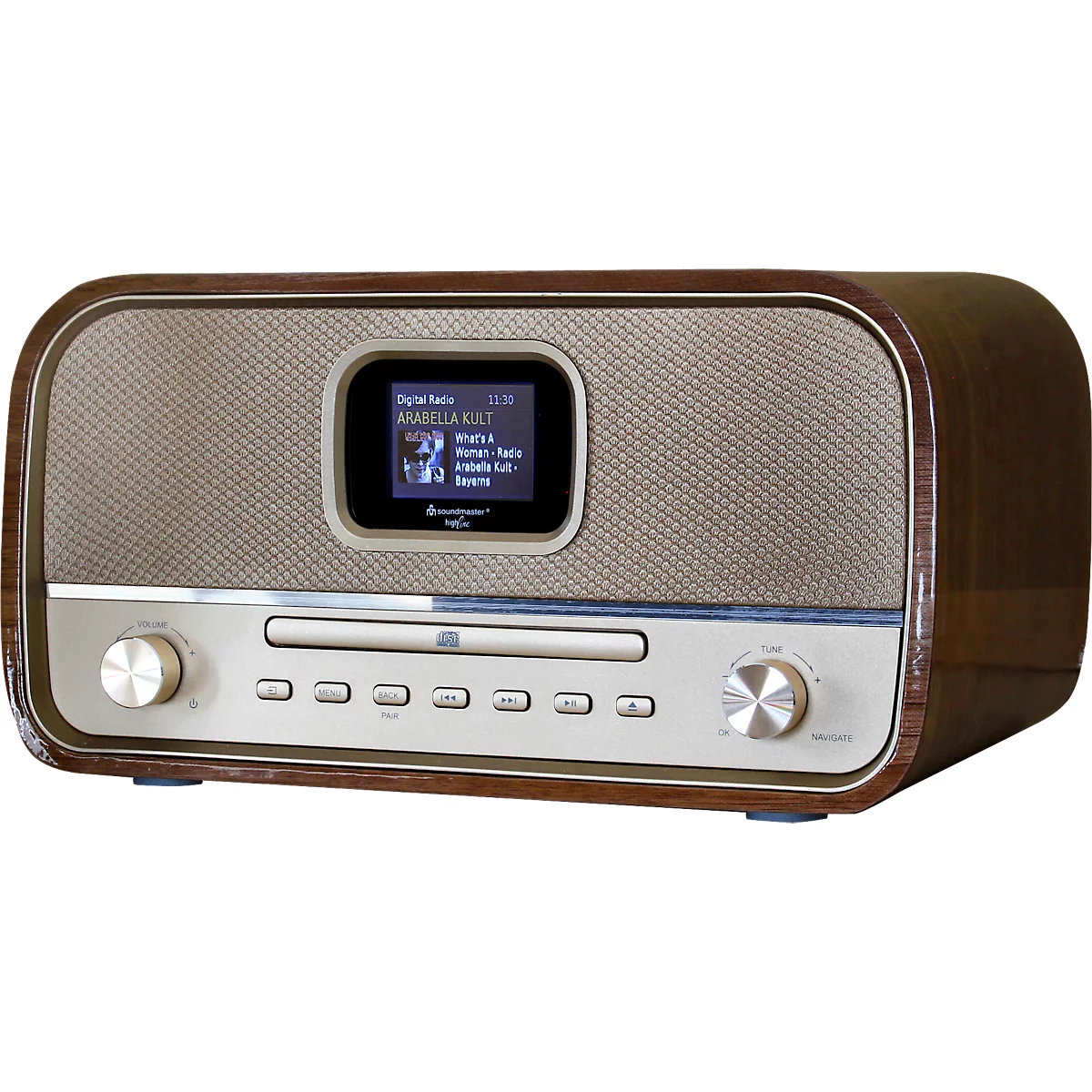 soundmaster Lecteur radio/CD DAB970 Brun clair