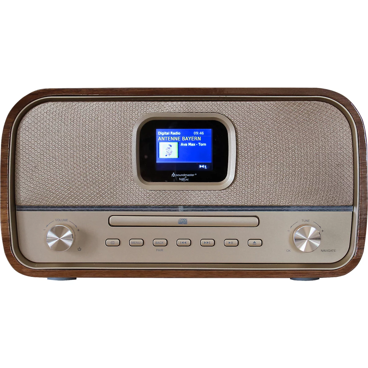 Soundmaster® Système de musique stéréo, DAB+, CD, USB, Bluetooth®, AUX-IN, Alarme