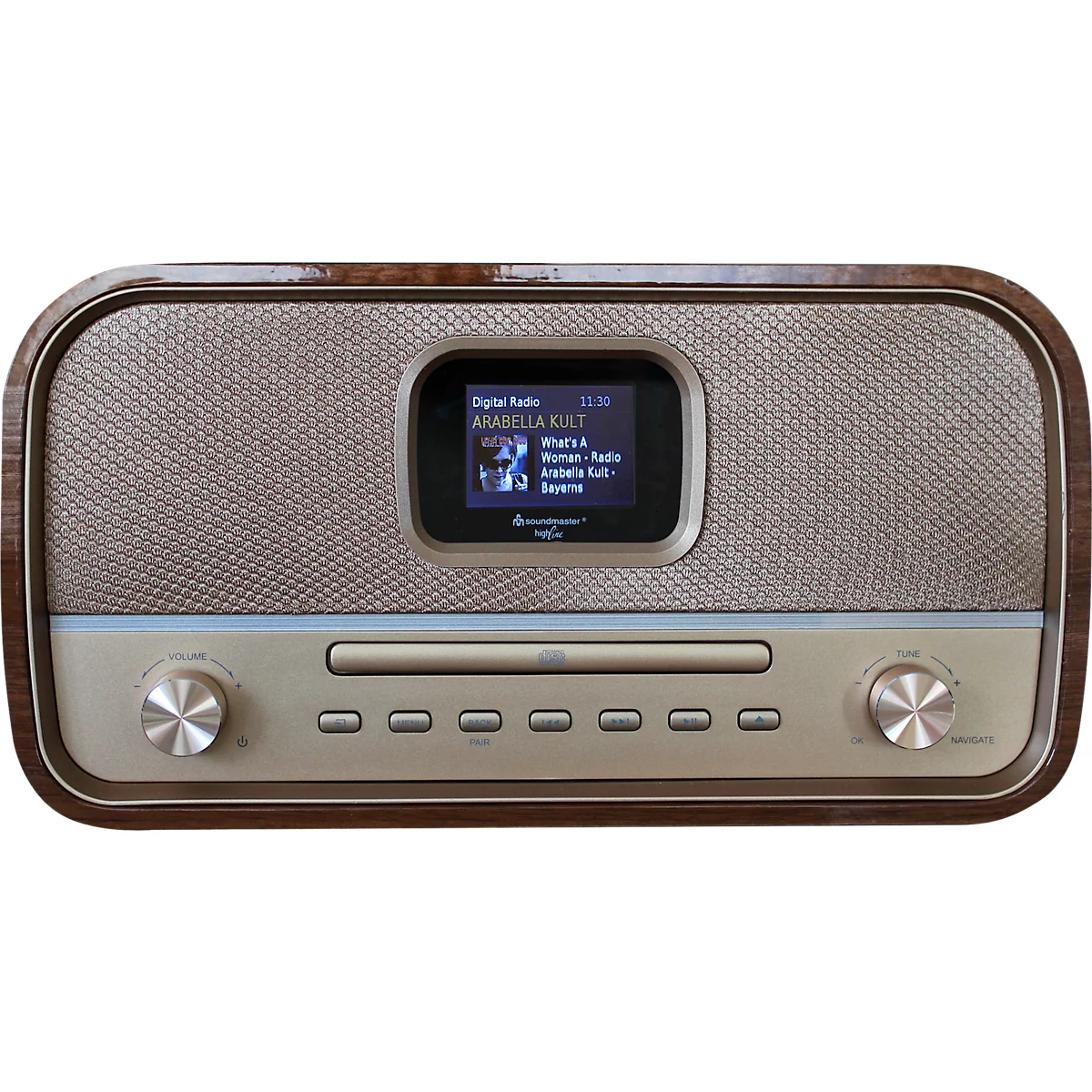 Soundmaster® Système de musique stéréo, DAB+, CD, USB, Bluetooth®, AUX-IN, Alarme