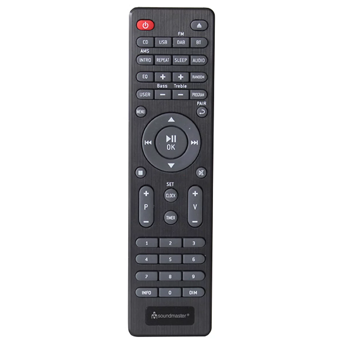 Soundmaster® Système de musique stéréo, DAB+, CD, USB, Bluetooth®, AUX-IN, Alarme