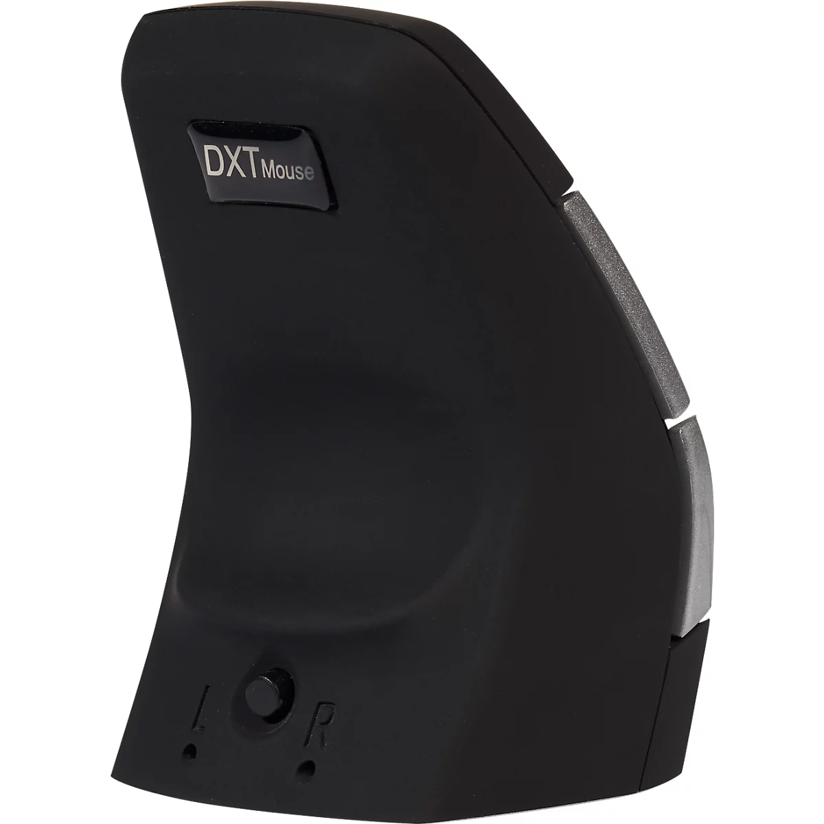 Souris de précision BakkerElkhuizen DXT 2, filaire, quatre niveaux de DPI (500, 1000, 1500, 2000), capteur laser, plug &amp; play, ergonomique, pour droitiers et gauchers, L 45 x H 81 x P 56 mm, gris/argenté