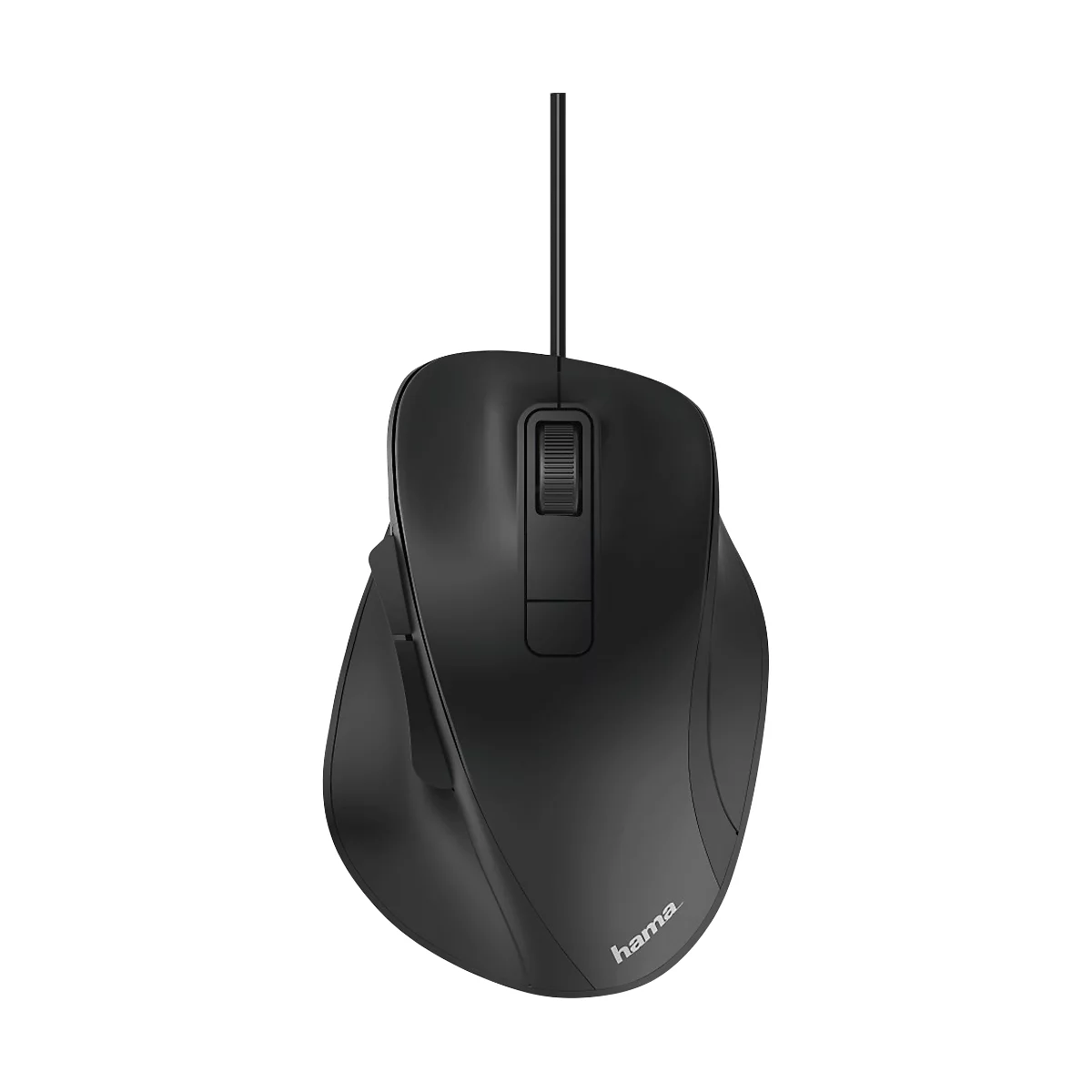 Souris USB hama MC-500, filaire, pour droitiers, 6 boutons et molette de défilement, 800-1600 dpi, noir