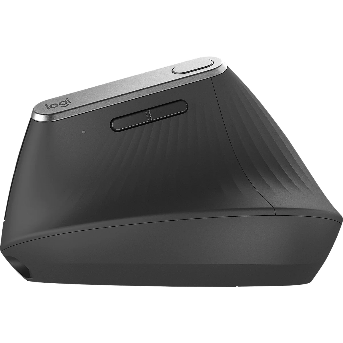 Souris verticale MX Logitech, optique, BT/câble, 6 touches, 4000 dpi, ergonomique, gris graphite
