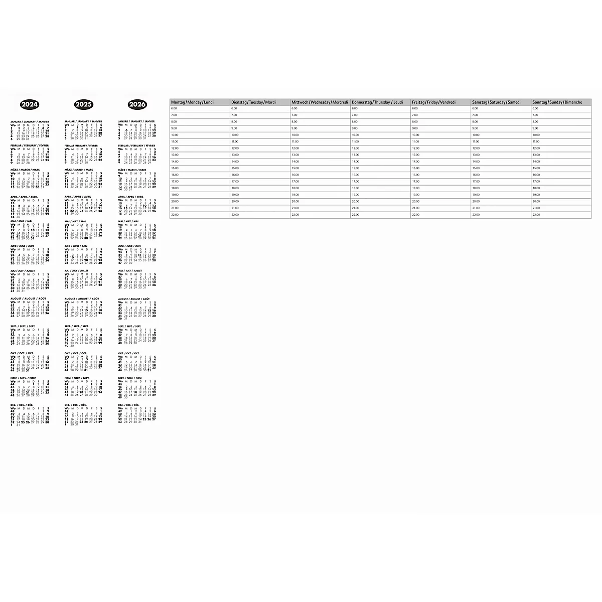 Sous-main noir, 30 feuilles