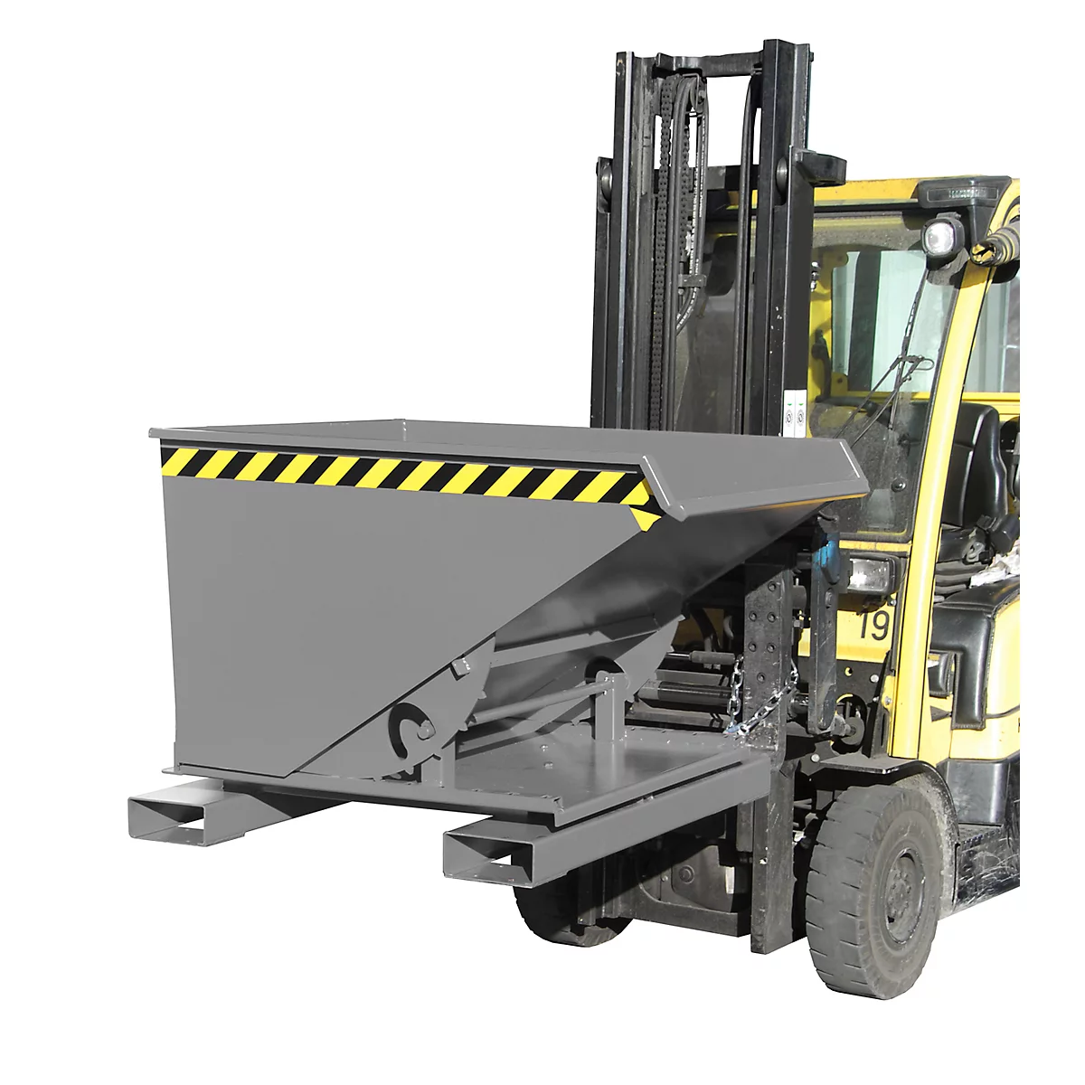 Spaanbak voor hefwagen, type S3S 600, grijs RAL 7005