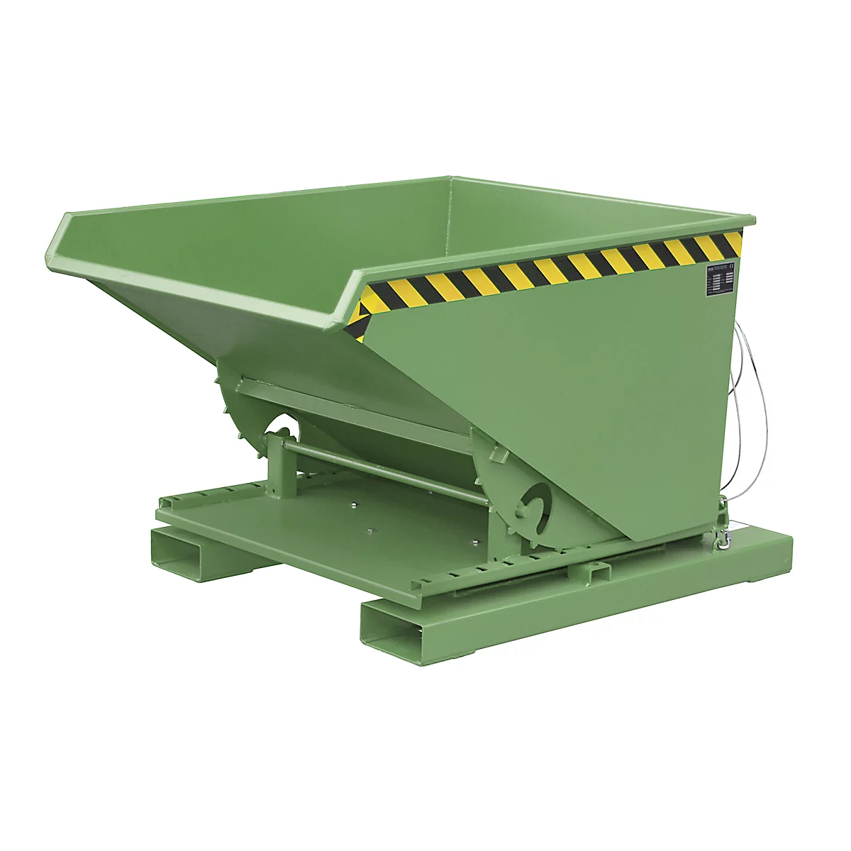 Spänebehälter für Gabelstapler, Typ S3S 600, grün RAL 6011