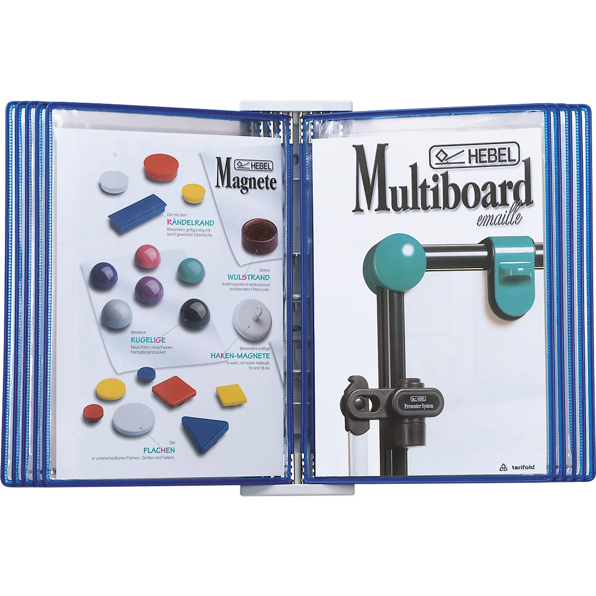 Spar-Set, Wandhalter, m. 10 blauen Tafeln