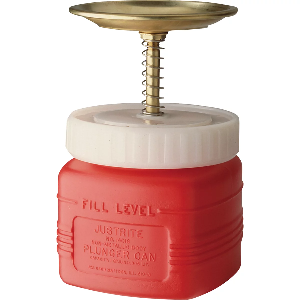 Sparanfeuchter Premium Line, Stahlblech, rot, 0,5 l, Ø 125 x H 133 mm, federnd gelagerter Tränkteller