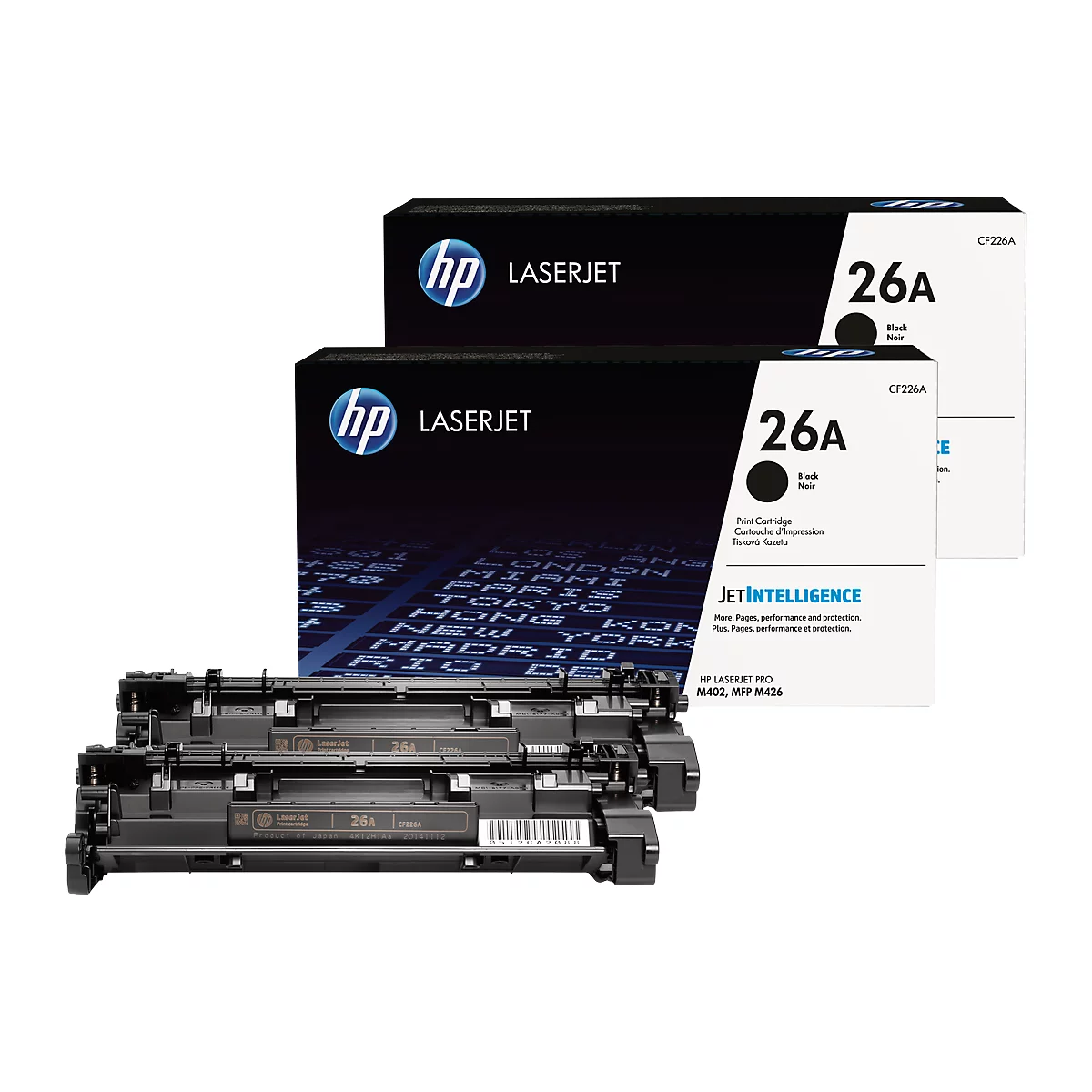 Sparpaket 2 x HP 26A CF226A Tonermodul schwarz, original
