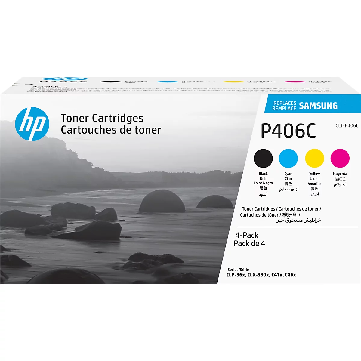 Sparpaket SAMSUNG CLT-P406C Toner cyan, magenta, gelb, schwarz, original