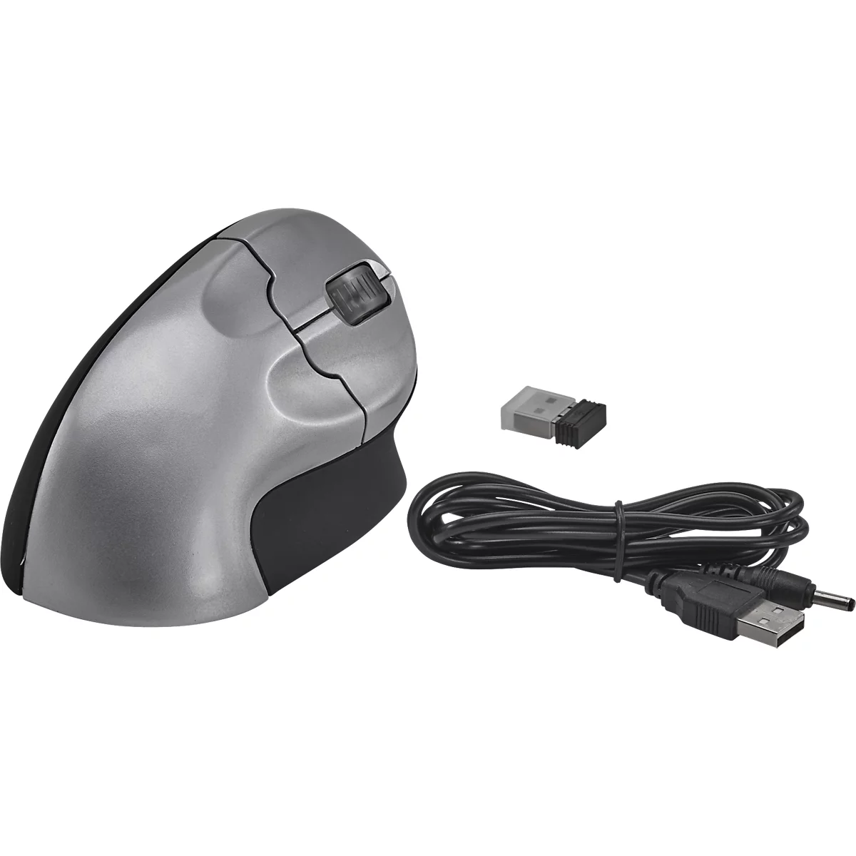 Sparset BakkerElkhuizen Home Working Kit, 4-teilig, Laptophalter, Tastatur, QWERTZ, Vertikalmaus und gratis Mauspad