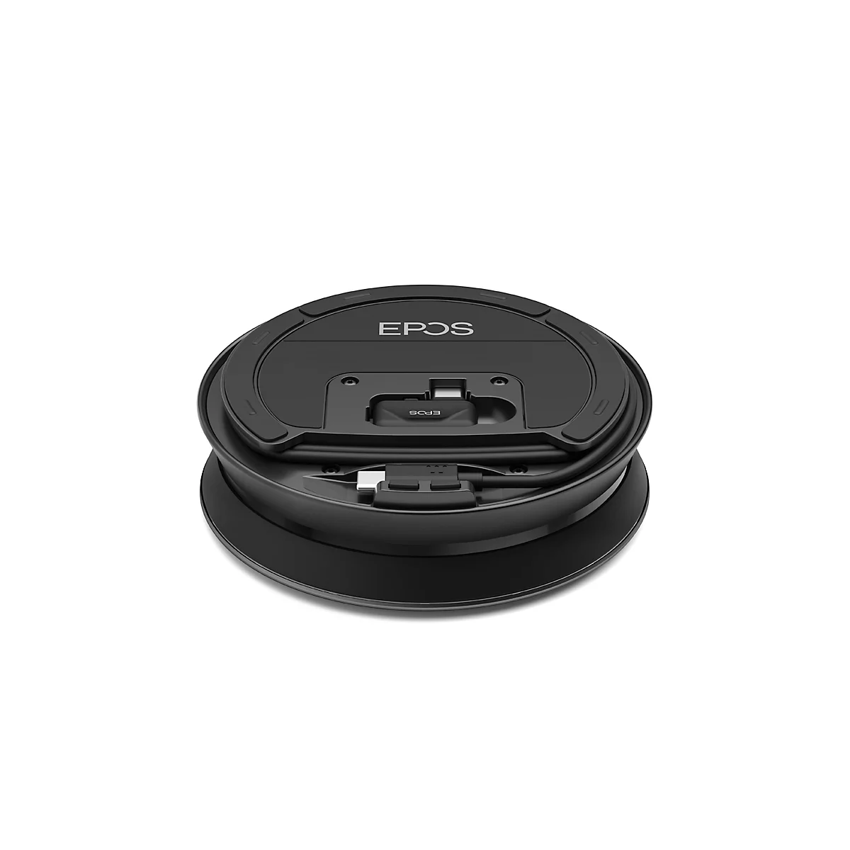 Speakerphone EPOS EXPAND 40+, bis 8 Teilnehmer, bis 18 h, Bluetooth & USB-C, UC-optimiert, USB-C-Dongle, USB-C-Kabel, USB-C-/USB-A-Adapter & Tasche