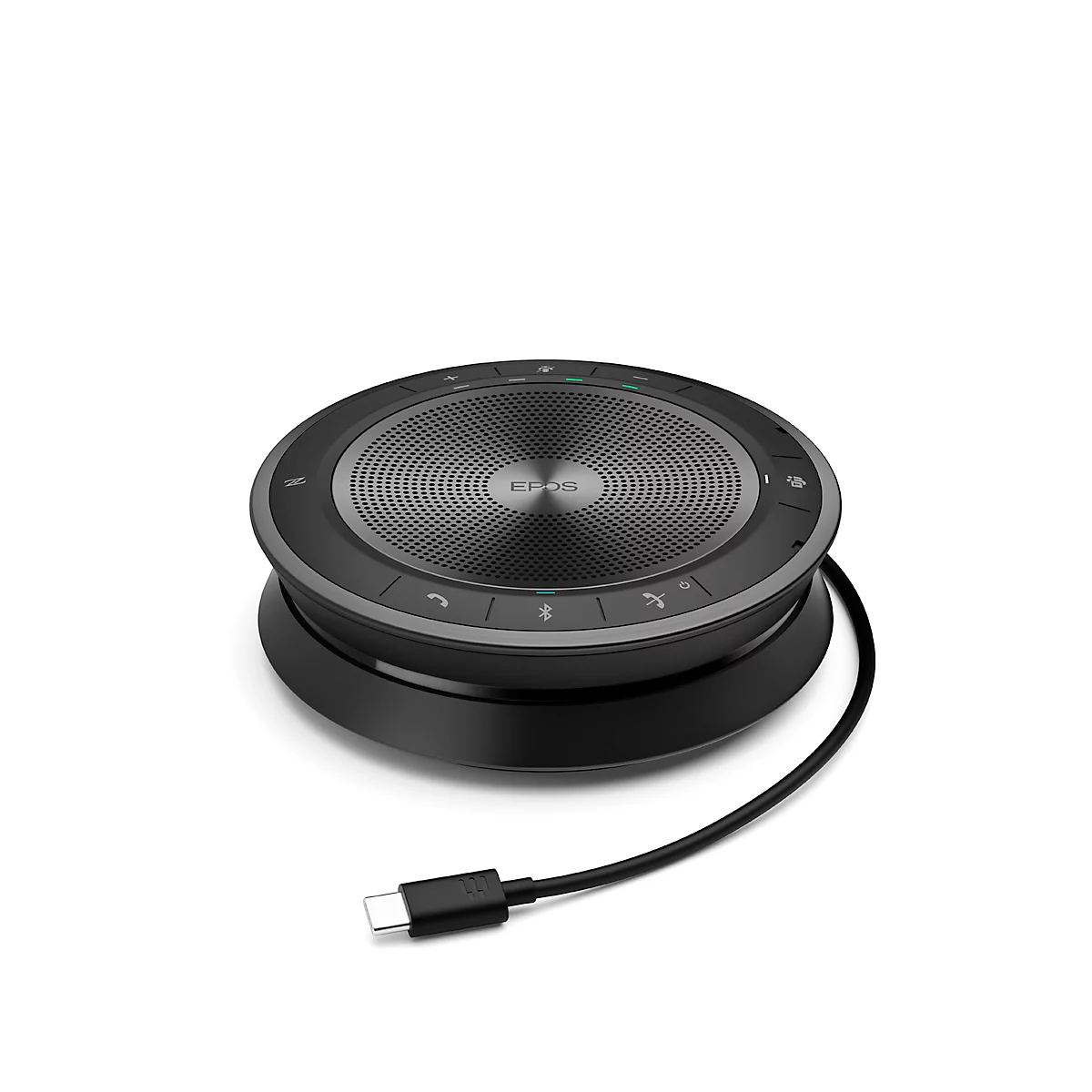 Speakerphone EPOS EXPAND 40T, bis 18 h, Bluetooth & USB-C, zertifiziert für Microsoft-Teams, USB-C-Dongle, USB-C-Kabel, USB-C-/USB-A-Adapter & Tasche