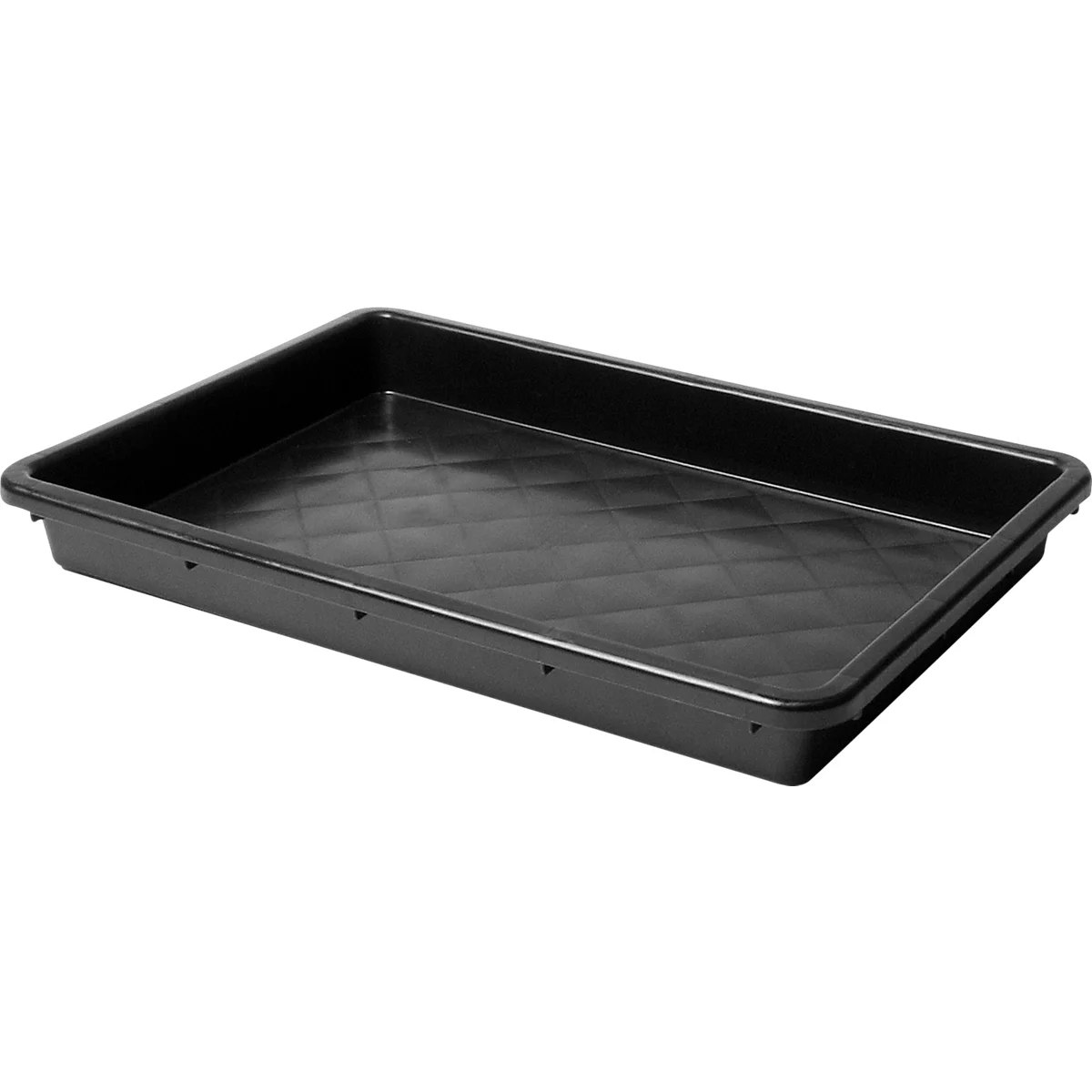 Speciale krat Ringoplast, voor CC trolley, gesloten, nestbaar en stapelbaar, L 593 x B 398 x H 60 mm, gerecycled kunststof, zwart