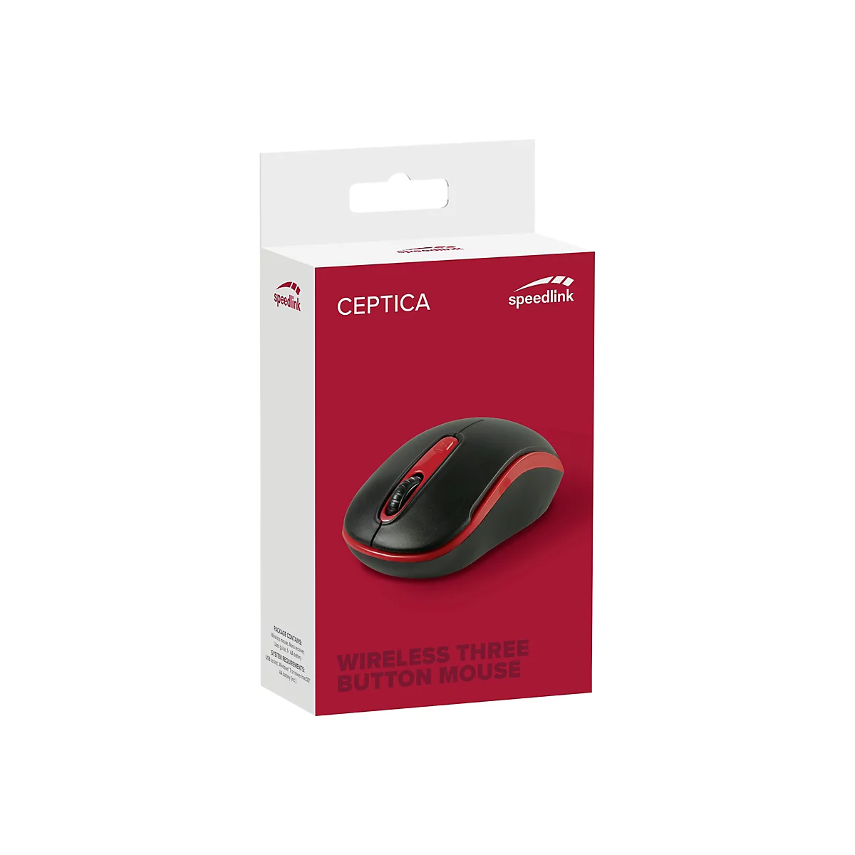 SPEEDLINK Ceptica - Maus - rechts- und linkshändig - 3 Tasten - kabellos - 2.4 GHz