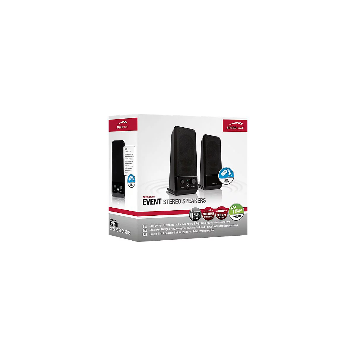 SPEEDLINK Event - Lautsprecher - für PC - 5 Watt (Gesamt) - Schwarz