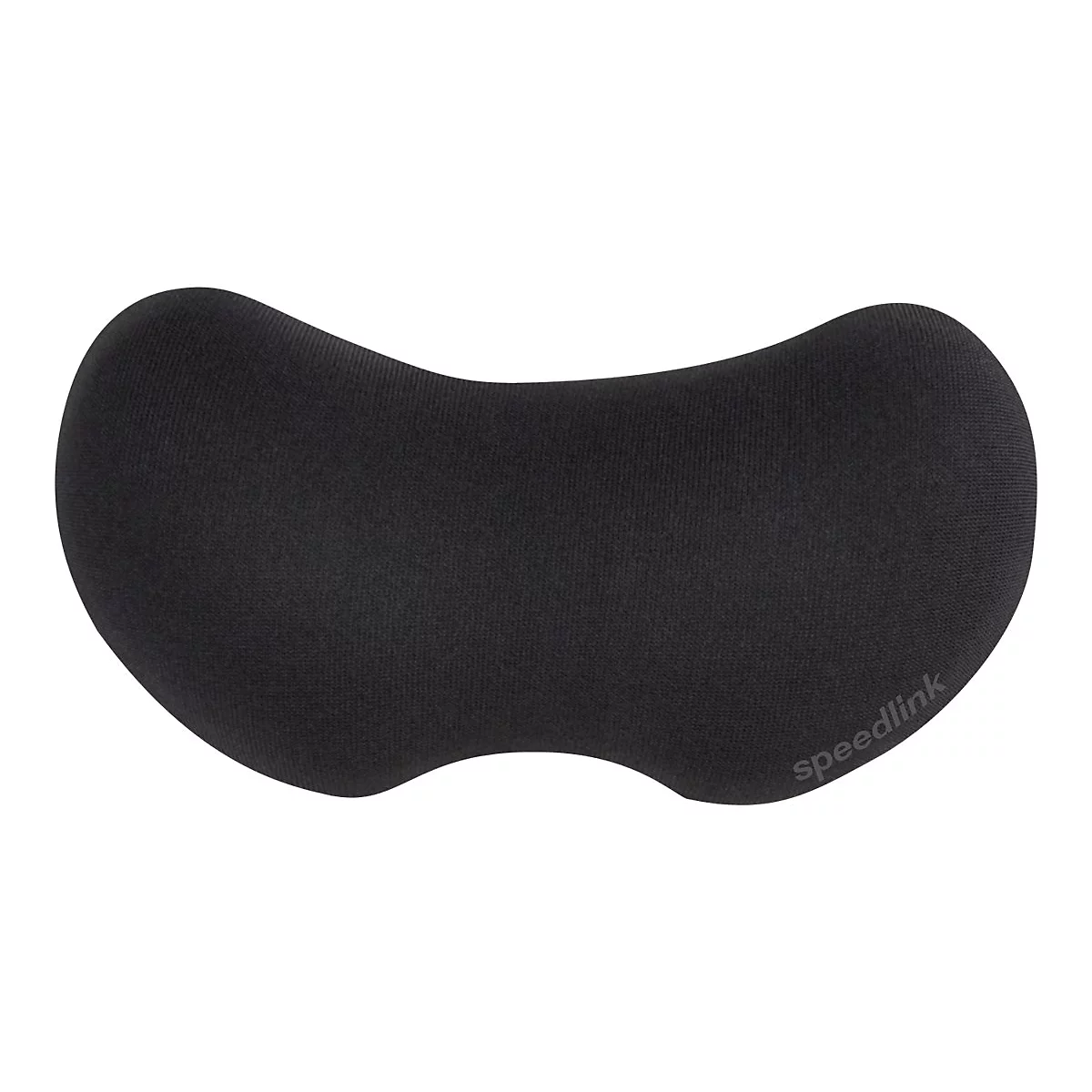 Tapis de souris Speedlink noir de forme ergonomique, avec lettrage.