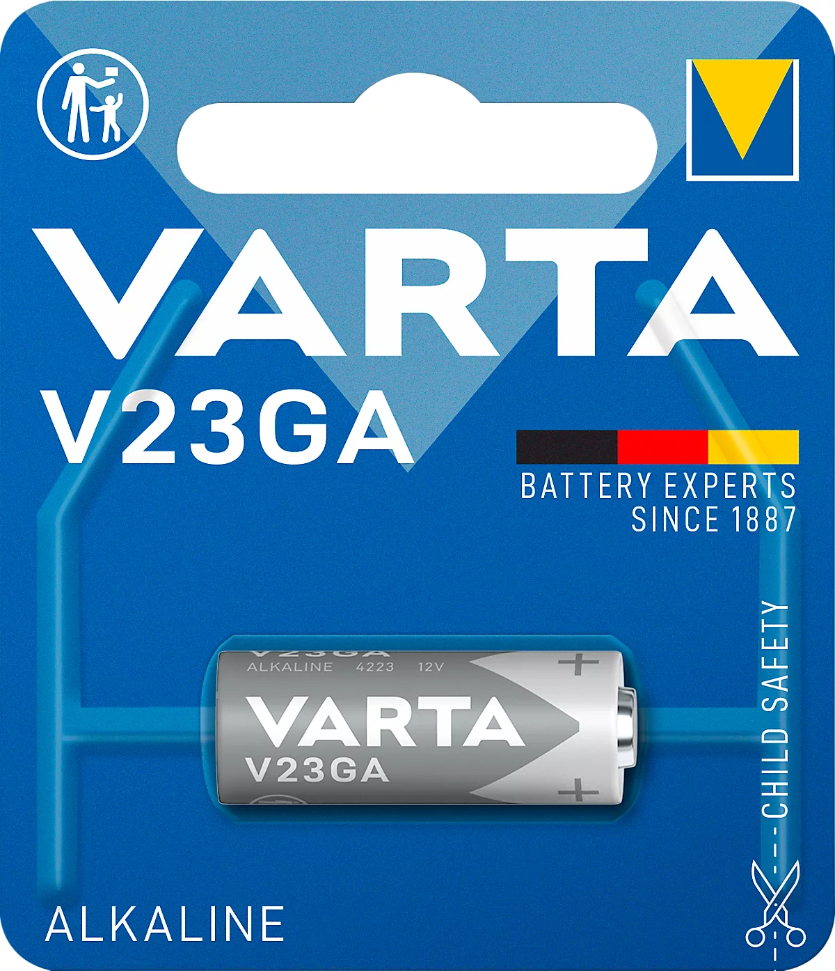 Spezial-Batterie VARTA ALKALINE V23GA, 50mAh, 12 V, 1 Stück