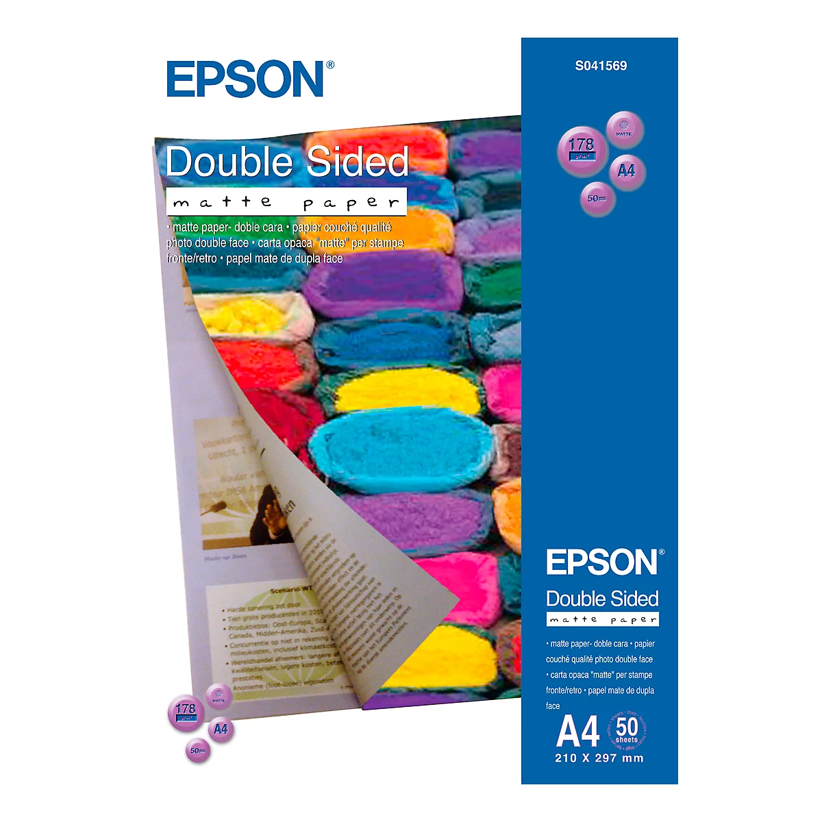 Spezialpapier EPSON 'Double-Sided Matte Paper', 50 Blatt