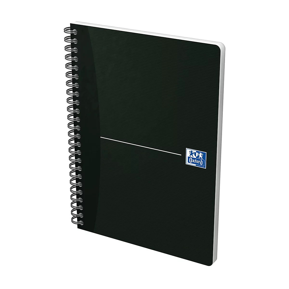 Spiraalboek Oxford Smart Black A5, zachte kaft, geblokt, 90 vel, SCRIBZEE®-compatibel, 5 stuks.