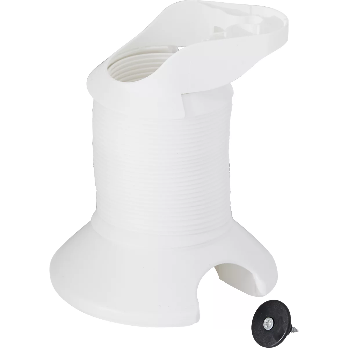 Spirale pour câbles, hauteur d'extension 1300 mm, Ø 90 mm, vertical jusqu'au sol, universel, plastique, blanc