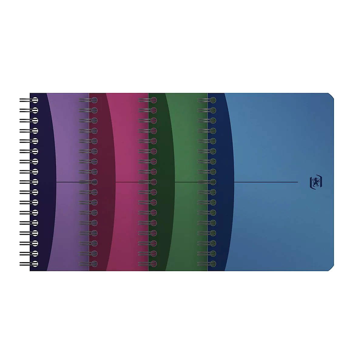 Spiralhefte Oxford Urban Mix, DIN A6, Optik Paper®, kariert, ohne Rand, 90 Blatt, Doppelspiralbindung, verschiedene Farben, assortiert, 10 Stk.