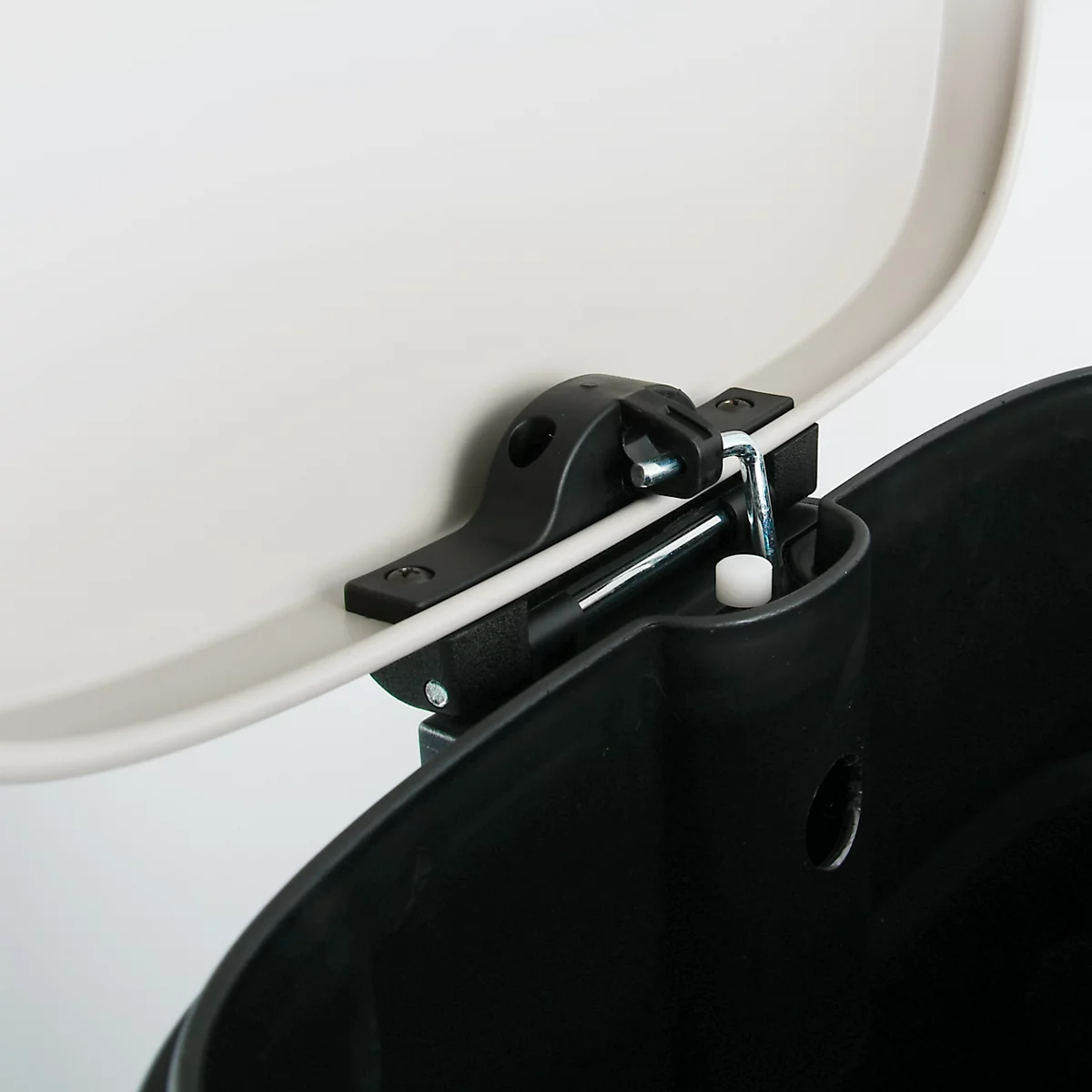 SPIRELLA Poubelle à pédale AKIRA, 50 litres, mécanisme à pédale, L 297 x L 427 x H 643 mm, blanc