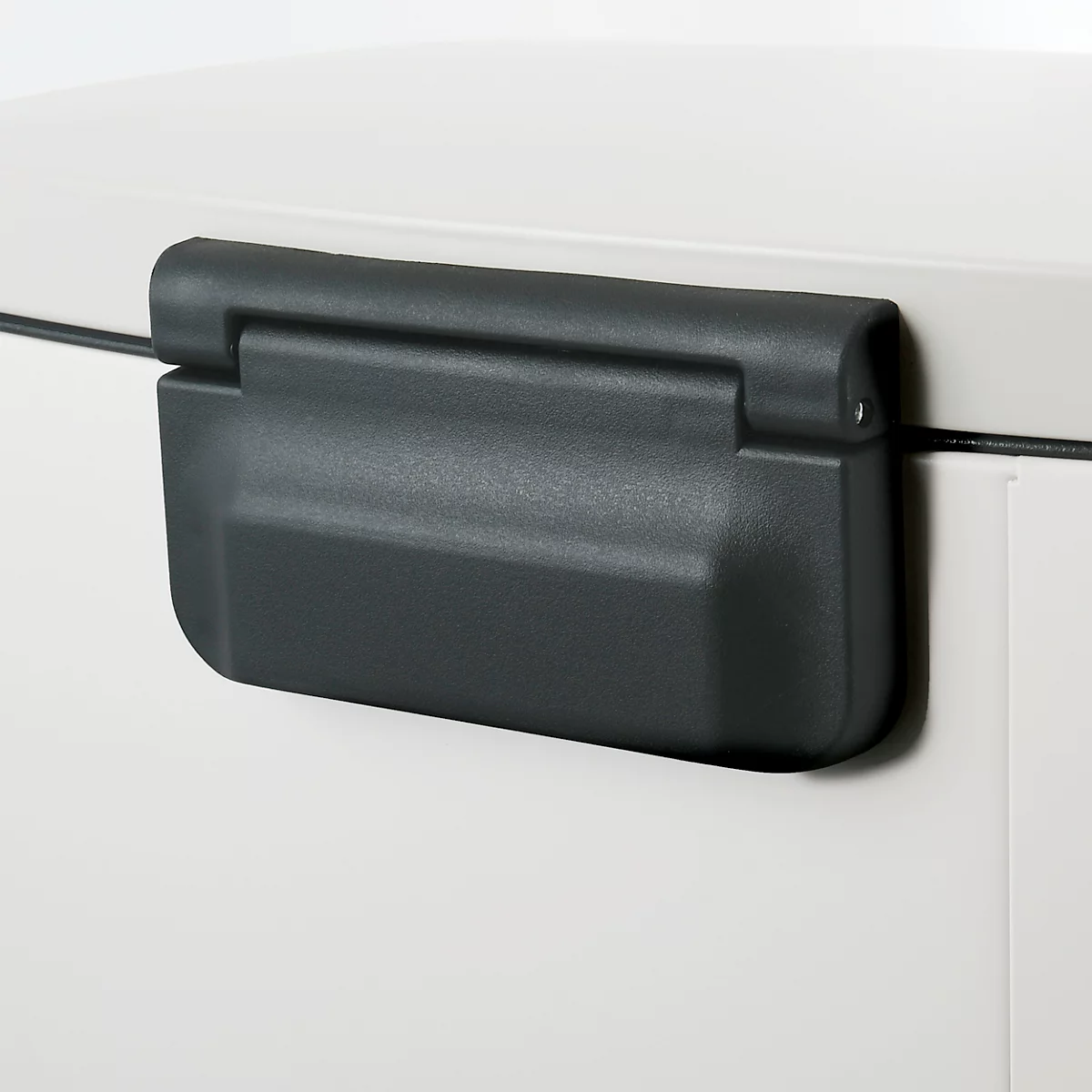 SPIRELLA Poubelle à pédale AKIRA, 50 litres, mécanisme à pédale, L 297 x L 427 x H 643 mm, blanc