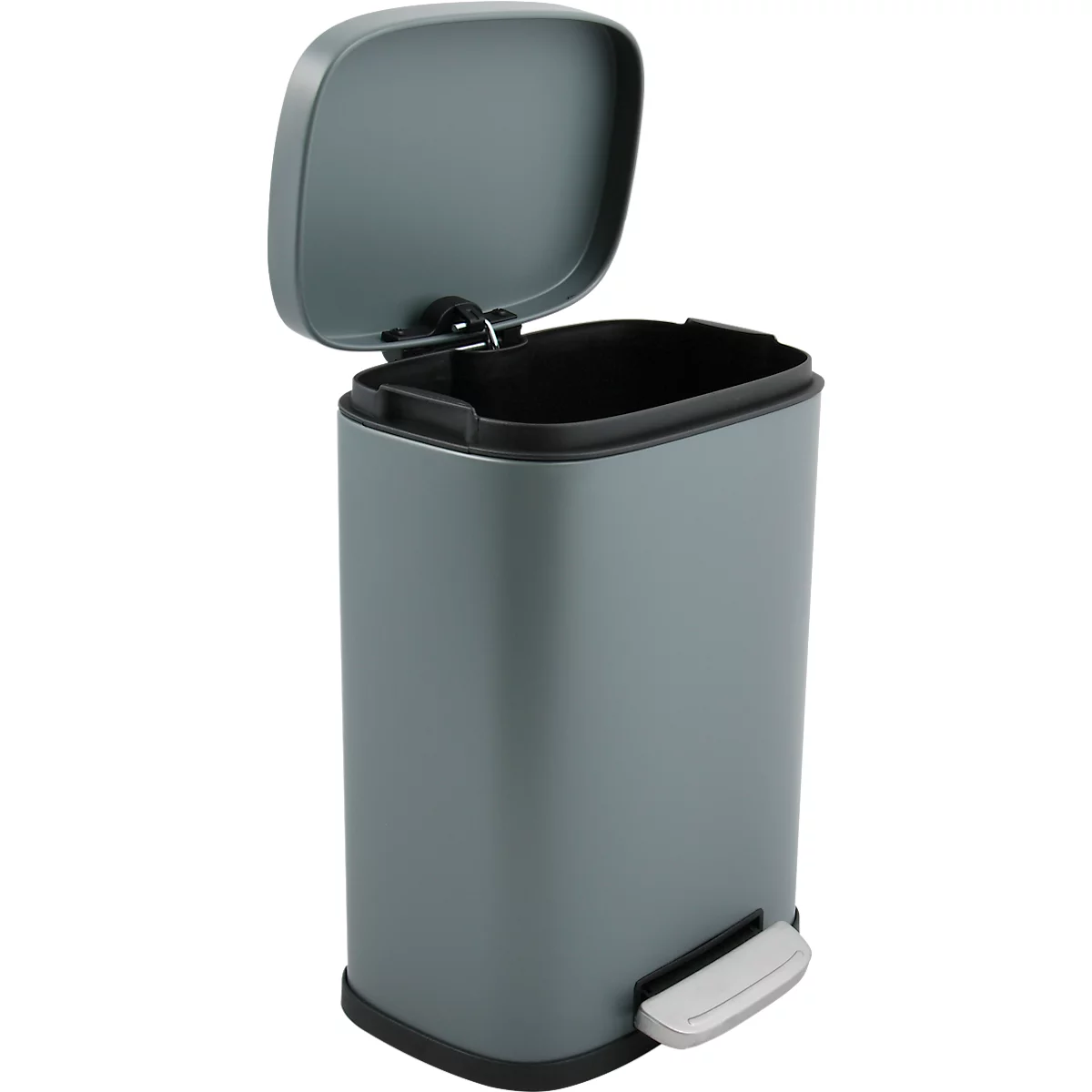 SPIRELLA Treteimer AKIRA, 12 Liter, Tretmechanismus, L 280 x B 193 x H 379 mm, grau