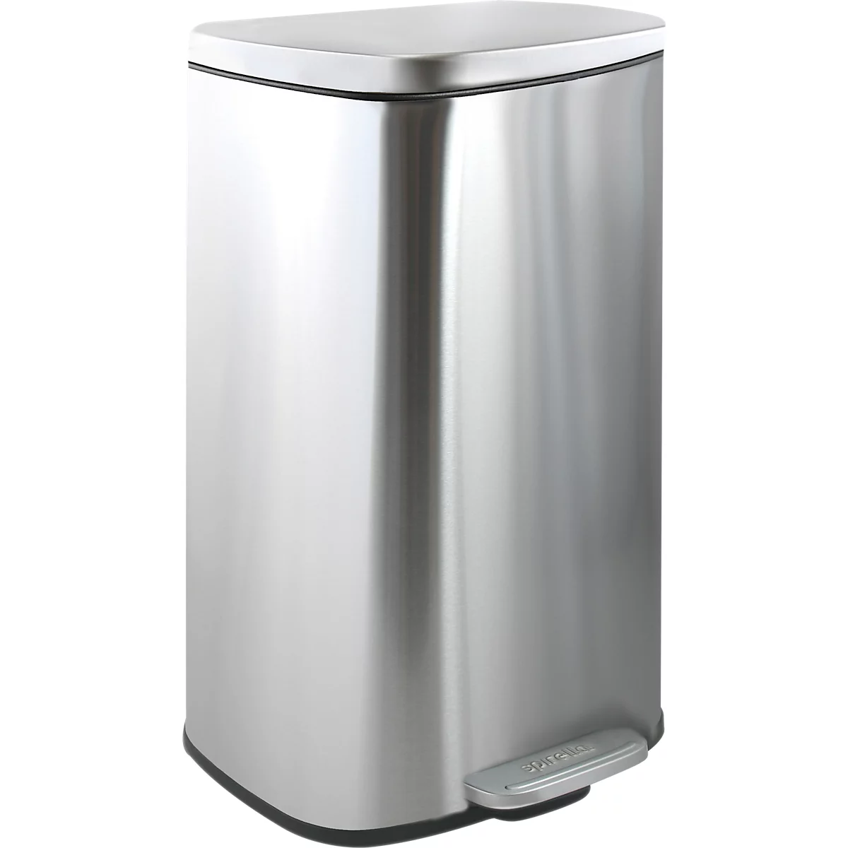 SPIRELLA Treteimer AKIRA, 30 Liter, Tretmechanismus, L 343 x B 235 x H 629 mm, edelstahl
