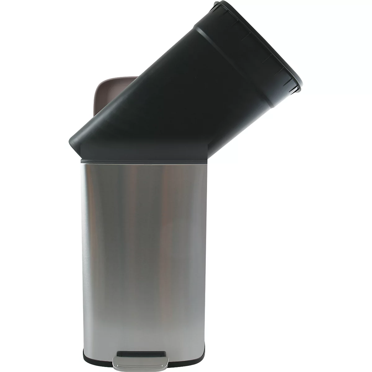 SPIRELLA Treteimer AKIRA, 30 Liter, Tretmechanismus, L 343 x B 235 x H 629 mm, edelstahl