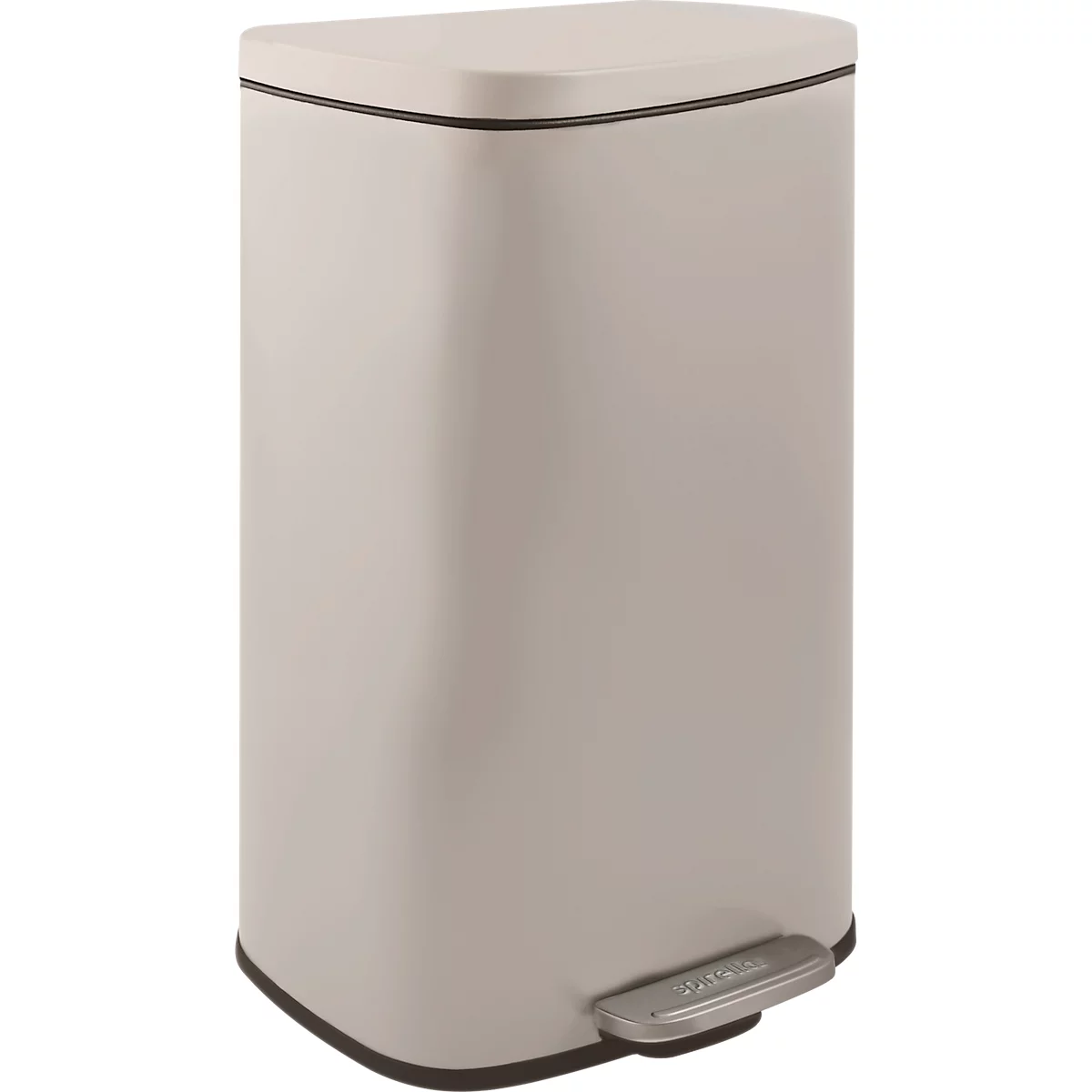 SPIRELLA Treteimer AKIRA, 30 Liter, Tretmechanismus, L 343 x B 235 x H 629 mm, taupe