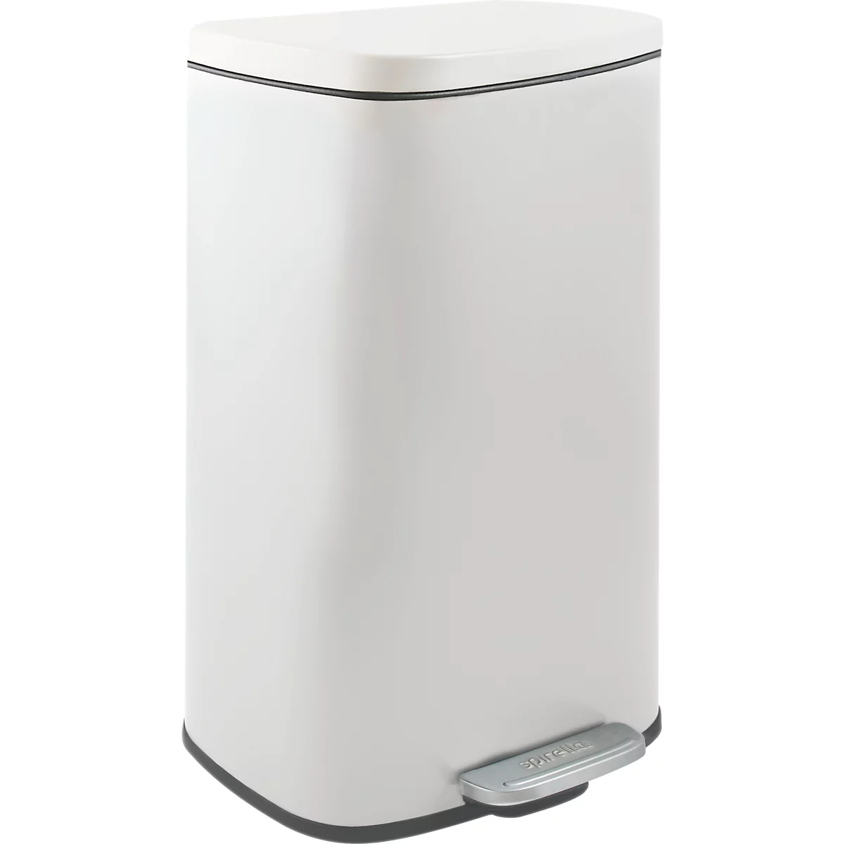 SPIRELLA Treteimer AKIRA, 30 Liter, Tretmechanismus, L 343 x B 235 x H 629 mm, weiss