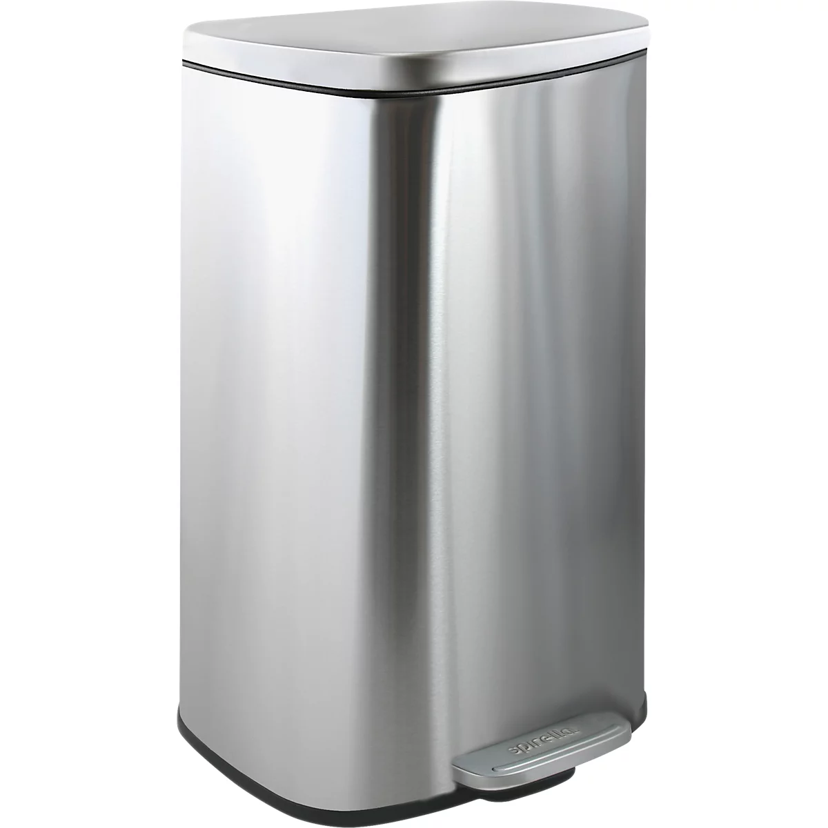 SPIRELLA Treteimer AKIRA, 50 Liter, Tretmechanismus, B 297 x L 427 x H 634 mm, edelstahl