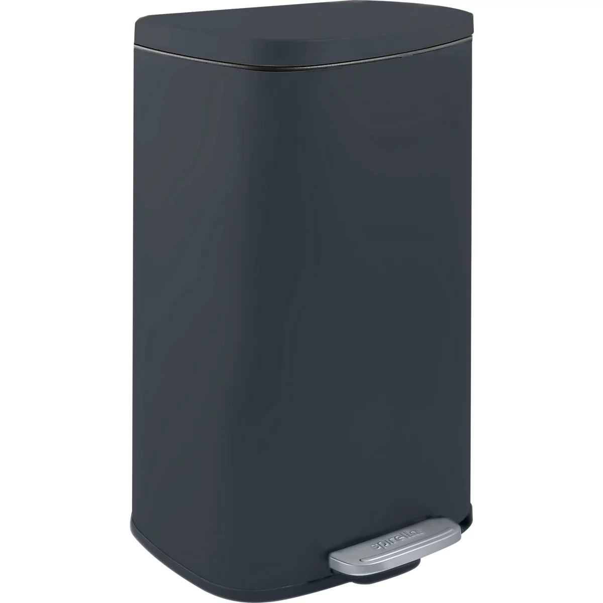 SPIRELLA Treteimer AKIRA, 50 Liter, Tretmechanismus, B 297 x L 427 x H 643 mm, schwarz