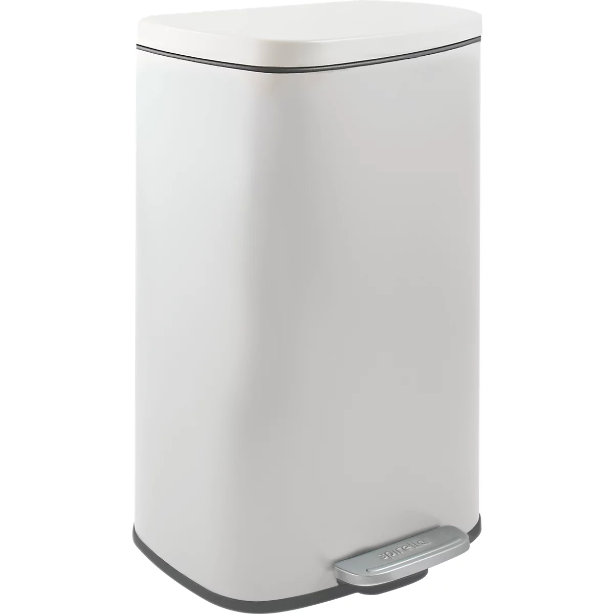 SPIRELLA Treteimer AKIRA, 50 Liter, Tretmechanismus, B 297 x L 427 x H 643 mm, weiss
