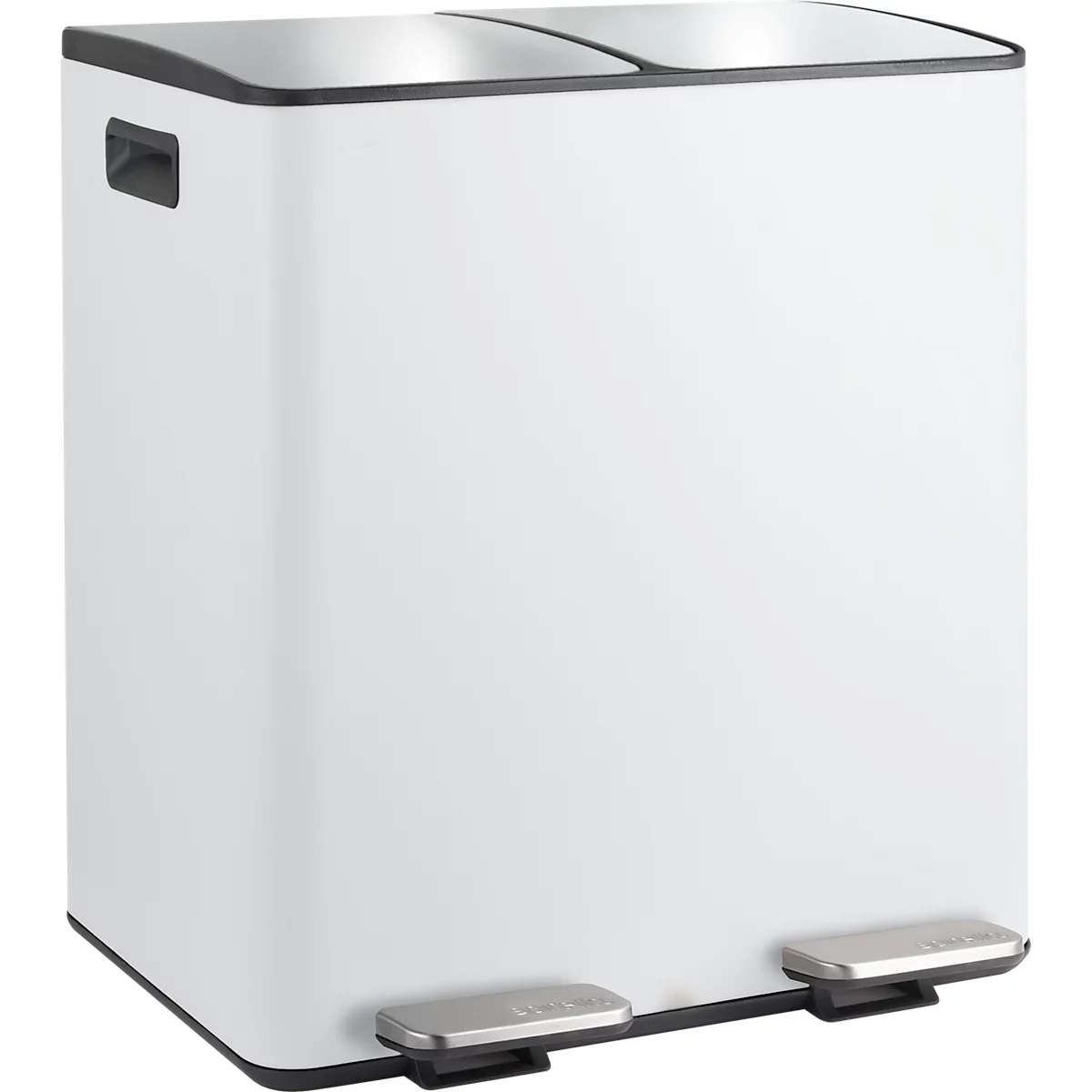 SPIRELLA Treteimer ALIYA, 2 x 20 Liter, Tretmechanismus, L 450 x B 300 x H 510 mm, matt/taupe
