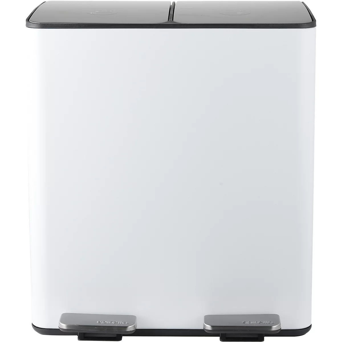 SPIRELLA Treteimer ALIYA, 2 x 20 Liter, Tretmechanismus, L 450 x B 300 x H 510 mm, matt/taupe
