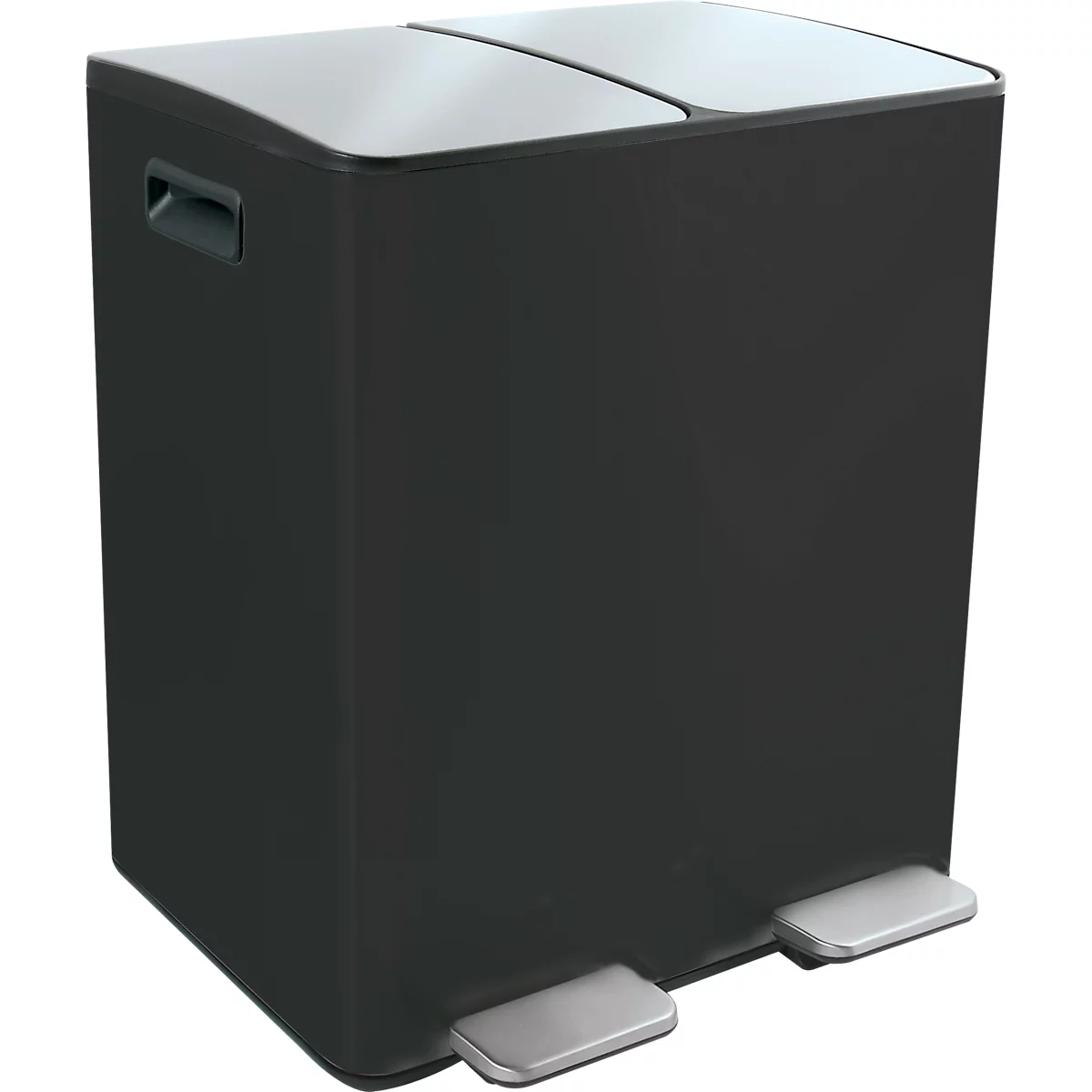 SPIRELLA Treteimer ALIYA, 2 x 20 Liter, Tretmechanismus, L 450 x B 300 x H 510 mm, schwarz/matt