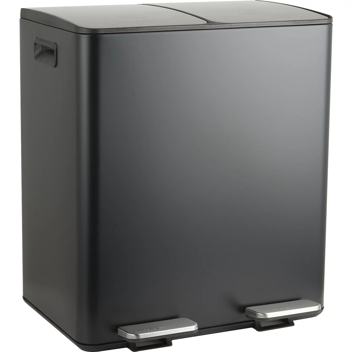SPIRELLA Treteimer ALIYA, 2 x 20 Liter, Tretmechanismus, L 450 x B 300 x H 510 mm, schwarz/matt