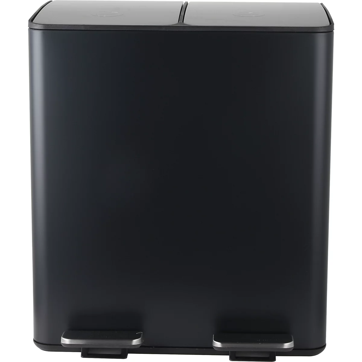SPIRELLA Treteimer ALIYA, 2 x 20 Liter, Tretmechanismus, L 450 x B 300 x H 510 mm, schwarz/matt