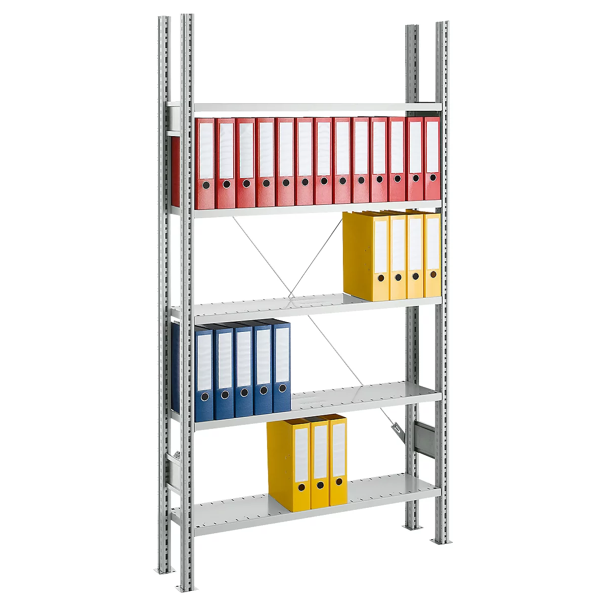 SSI Rayonnage d'archives Schaefer, section de base, 5 étagères, L 995 x P 300 mm, laqué