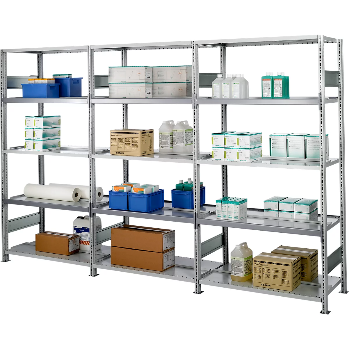SSI Schaefer Archive Shelving, Basic Bay, 5 étagères, L 750 mm, laqué