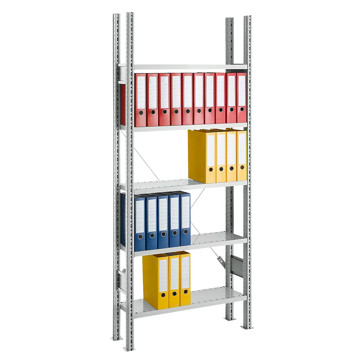 SSI Schaefer archive shelving, basic bay, 5 shelves, L 750 x P 300 mm, laqué