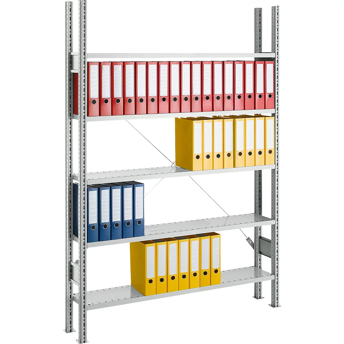 SSI Schäfer Archivregal, Anbaufeld, 7 Böden, B 995 x T 600 mm, verzinkt