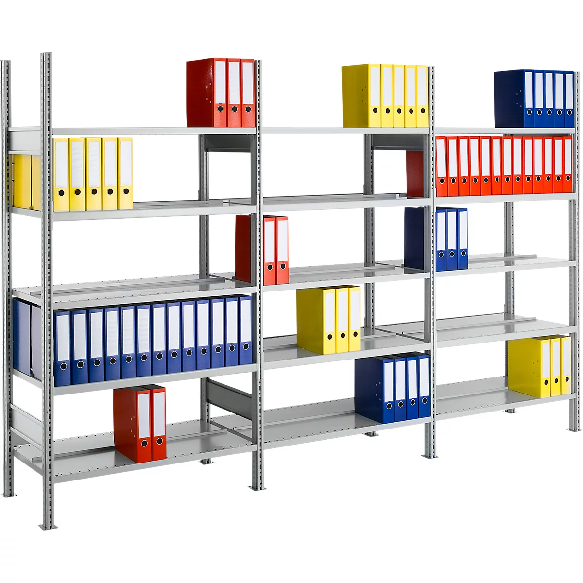 SSI Schäfer Archivregal, Anbaufeld, 7 Böden, B 995 x T 600 mm, verzinkt