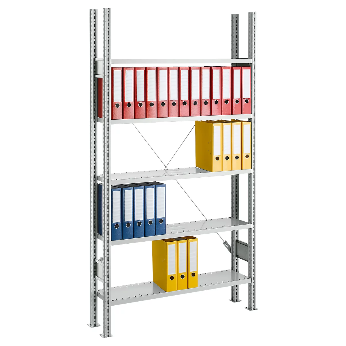 SSI Schäfer Archivregal, Grundfeld, 5 Böden, B 750 x T 300 mm, verzinkt